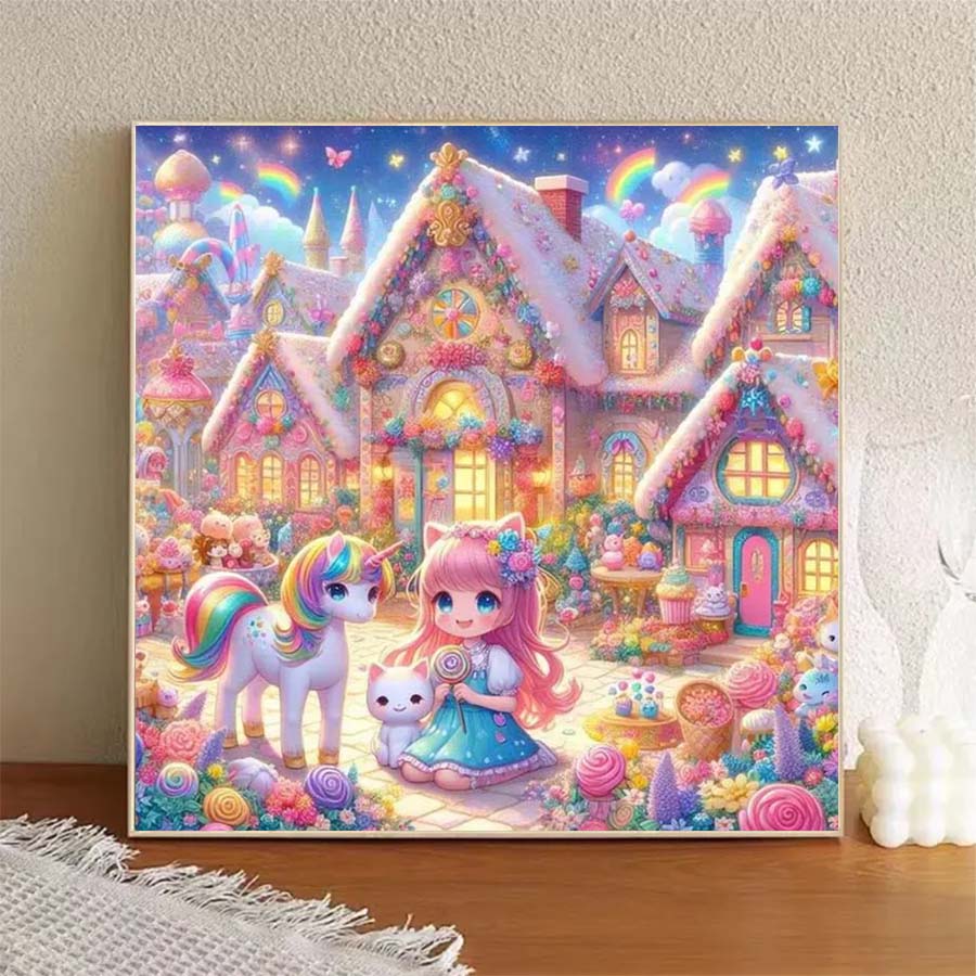 1 buah kain flocking 5D DIY, b - 5D Diamond Painting Kit Full Drill ulasan dan harga