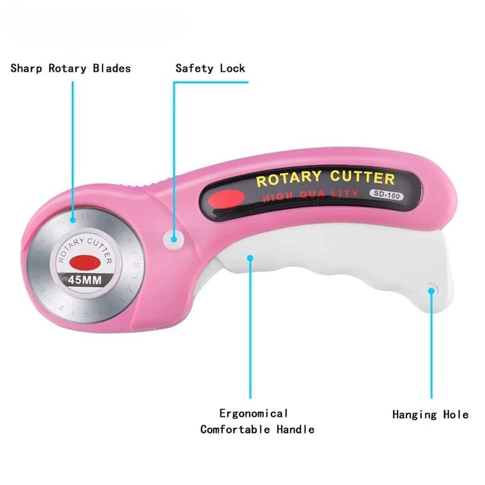 Set Pemotong Putar 45Mm 5 Pisa - Rotary Cutter For Fabric 45Mm ulasan dan harga