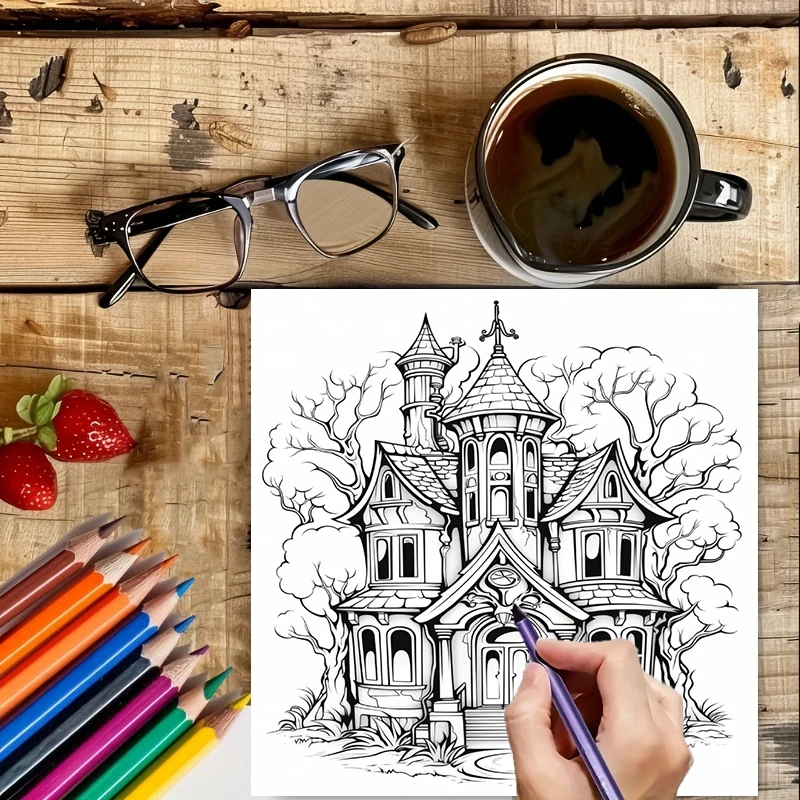 Buku Mewarnai Rumah Hantu untu - Painting Supplies ulasan dan harga