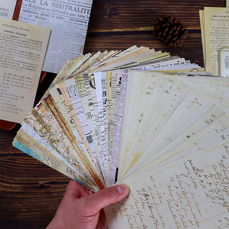 30 buah huruf bunga peta lama  - Vintage Junk Journal Scrapbooking Paper ulasan dan harga