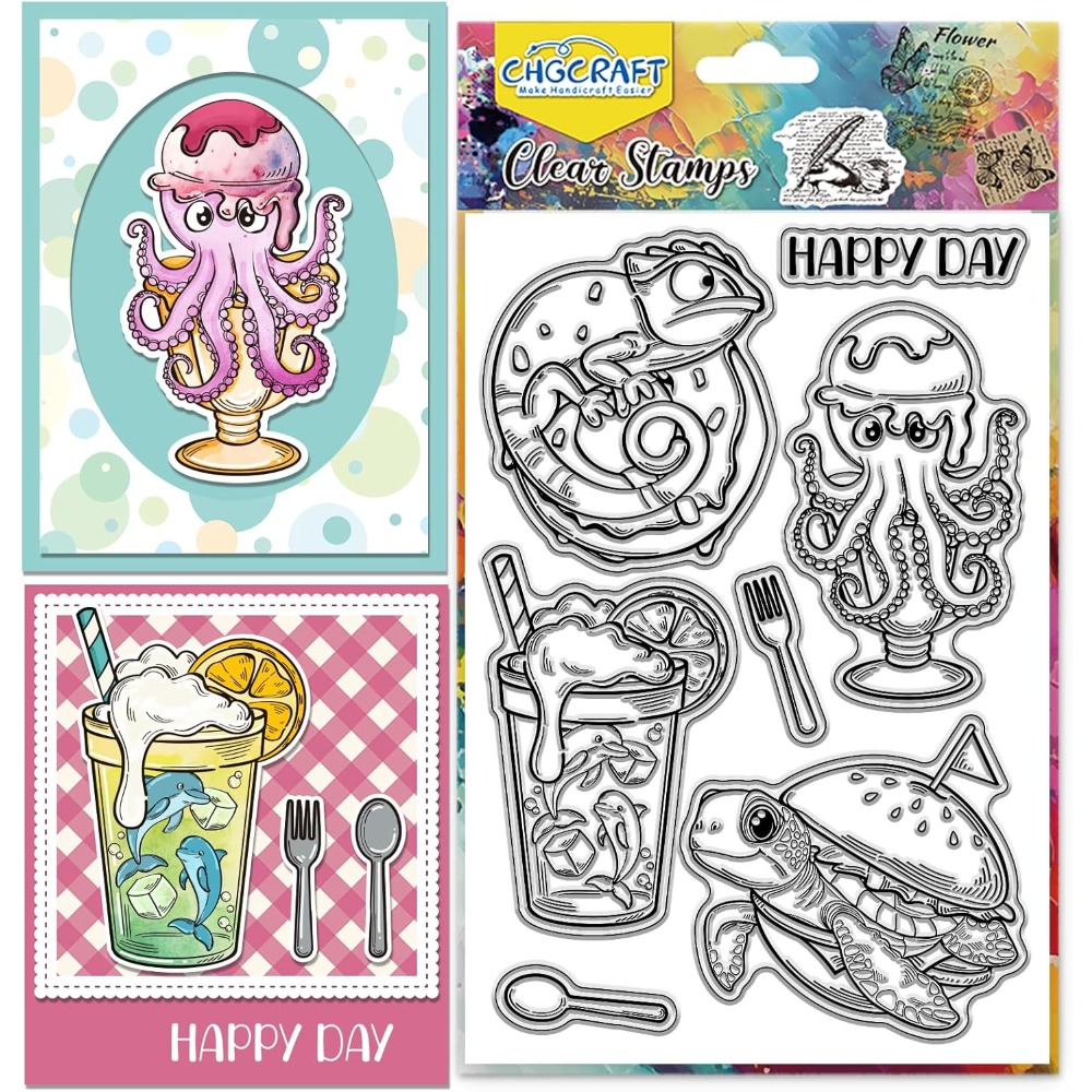 Stempel Bening Hewan Laut Stem - Clear Silicone Stamps For Card Making ulasan dan harga
