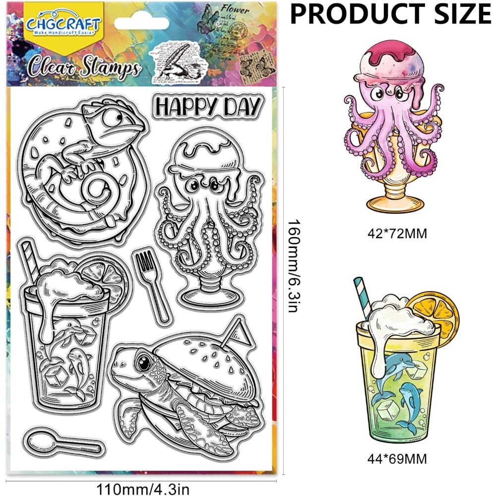 Stempel Bening Hewan Laut Stem - Clear Silicone Stamps For Card Making ulasan dan harga