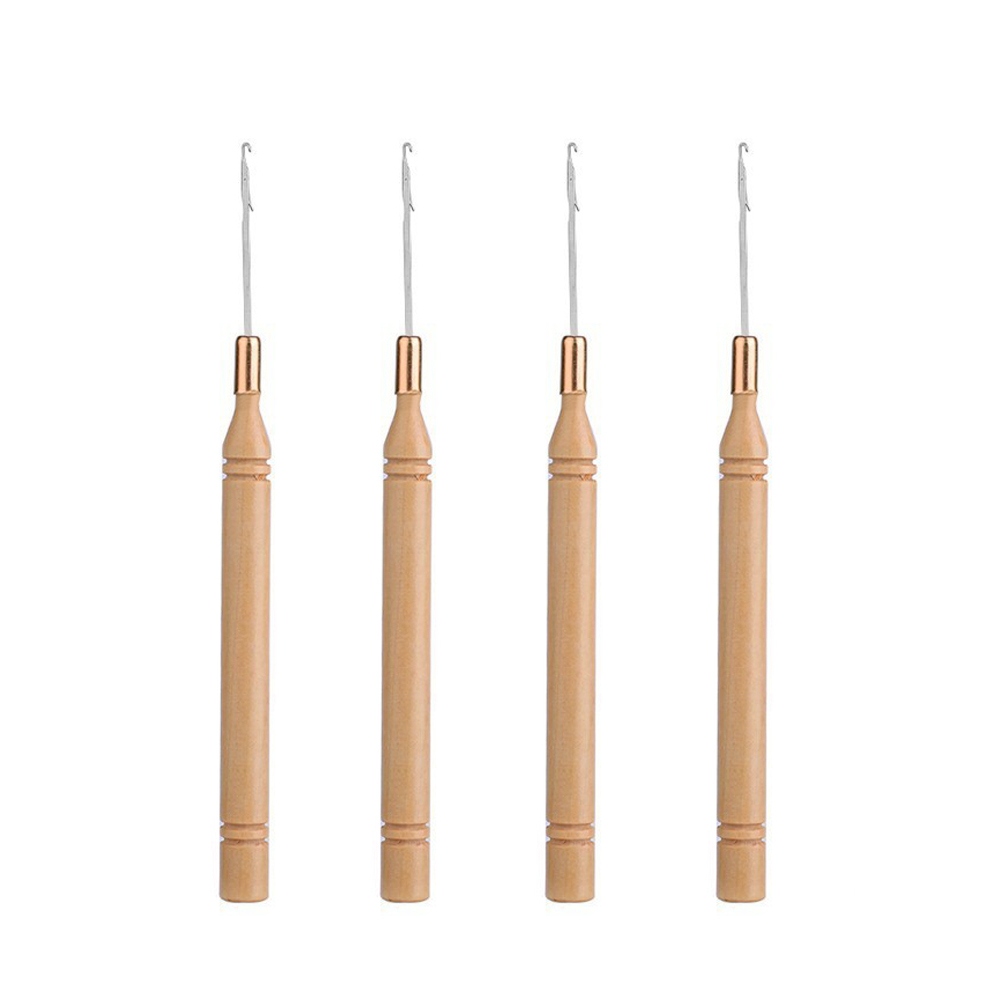 Jarum Pengait Ekstensi Rambut  - Wooden Crochet Hooks Ergonomic Handle ulasan dan harga