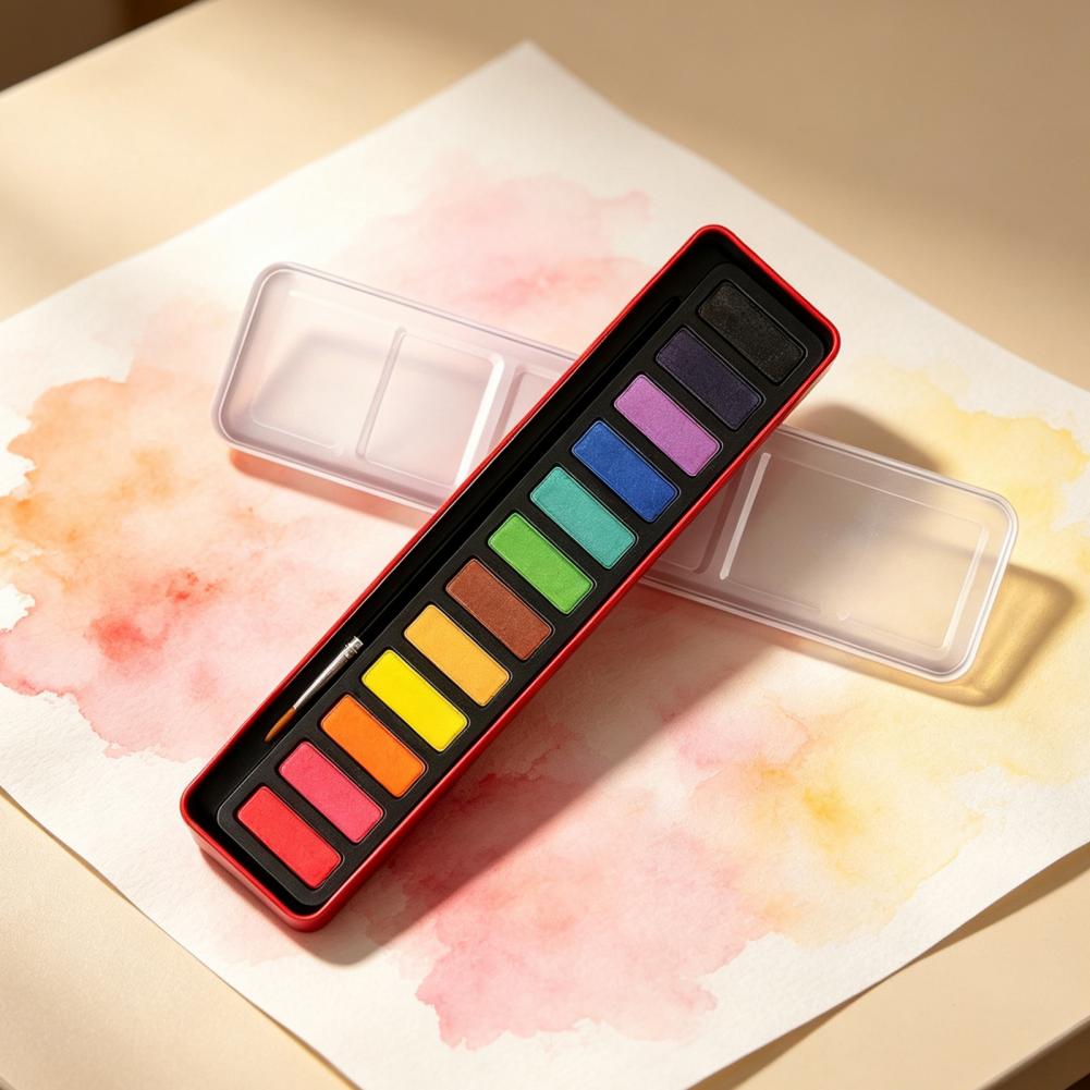 Set Cat Air Portabel, Pigmen G - Watercolor Paint Set Solid Pigment ulasan dan harga