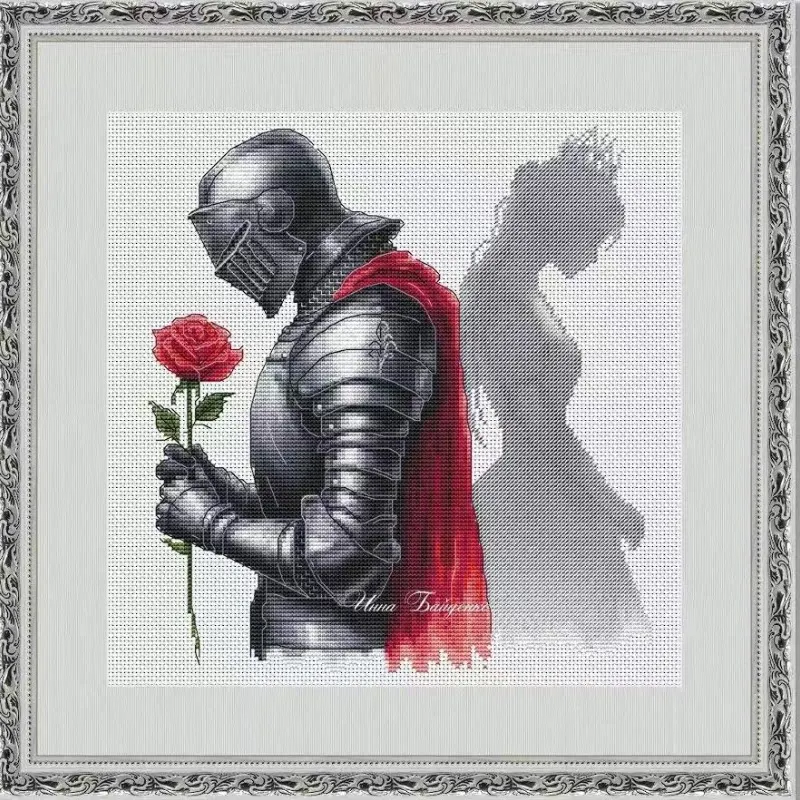 [[CC4971 - Knight in Love] Kit - Cross Stitch Stamped Kits Beginners ulasan dan harga