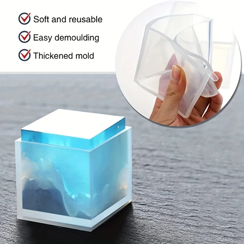 5 buah cetakan Resin persegi s - Silicone Epoxy Resin Molds Set ulasan dan harga