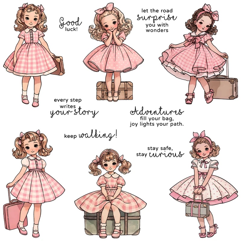 Suncraft Lovely Traveling Litt - Clear Silicone Stamps For Card Making ulasan dan harga