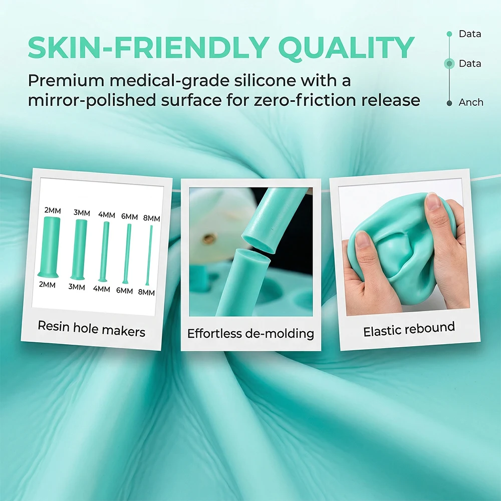 35pcs Peralatan Pembuka Lubang - Silicone Epoxy Resin Molds Set ulasan dan harga