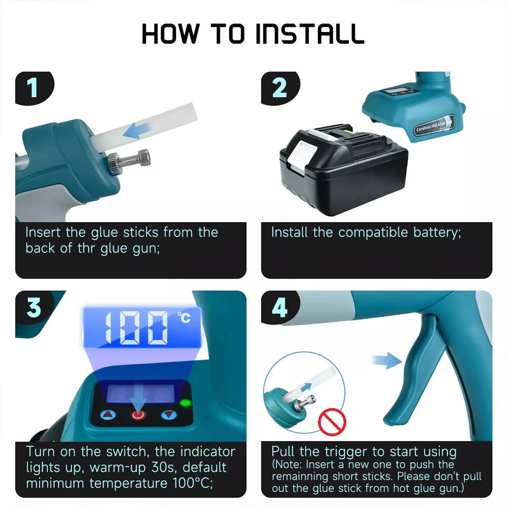 Pistol Lem Leleh Panas Tanpa K - Hot Melt Glue Gun Cordless ulasan dan harga