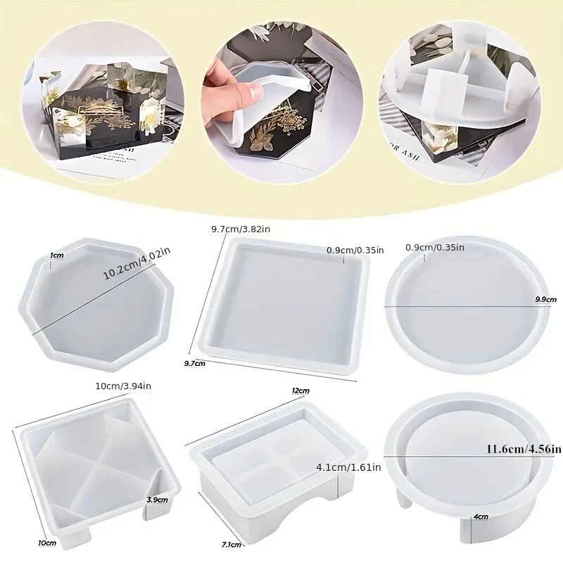 Set cetakan Resin Coaster term - Silicone Epoxy Resin Molds Set ulasan dan harga