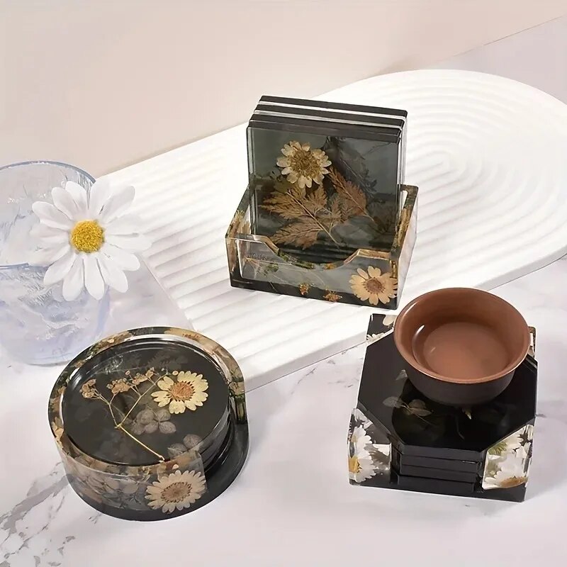 Set cetakan Resin Coaster term - Silicone Epoxy Resin Molds Set ulasan dan harga