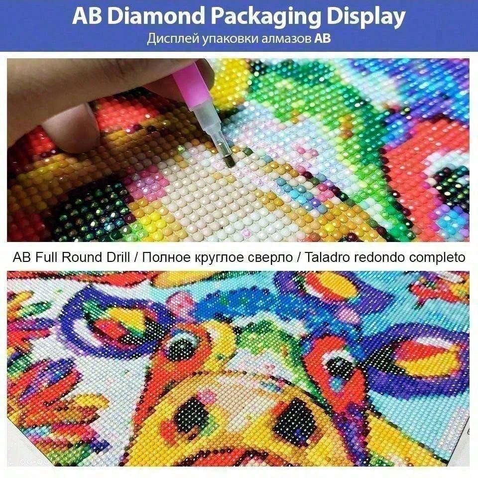 1 buah kain flocking 5D DIY, b - 5D Diamond Painting Kit Full Drill ulasan dan harga